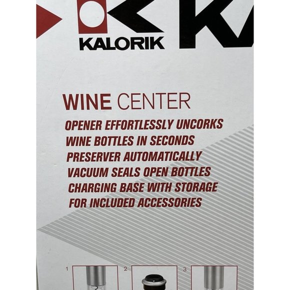 KALORIK Wine Center Opener Preserver Vacuum Seal and Charging Base NEW in Box - Picture 8 of 15